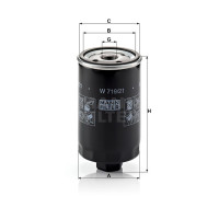 Фильтр масляный MANN-FILTER W 719/21